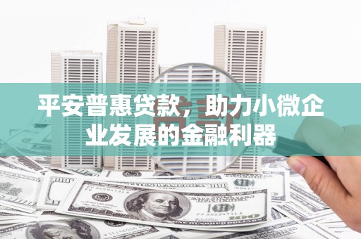 甘井子平安普惠贷款，助力小微企业发展的金融利器