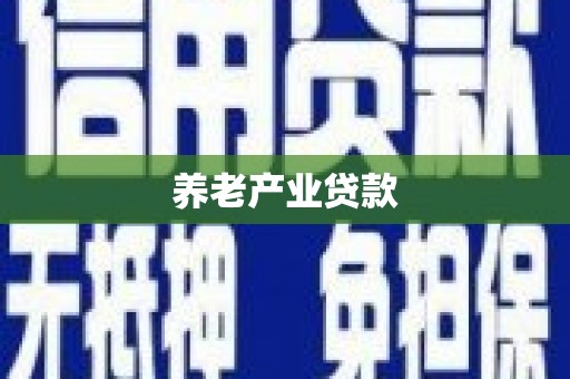 甘井子养老产业贷款
