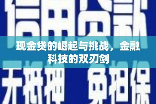 甘井子现金贷的崛起与挑战，金融科技的双刃剑
