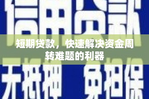 甘井子短期贷款，快速解决资金周转难题的利器