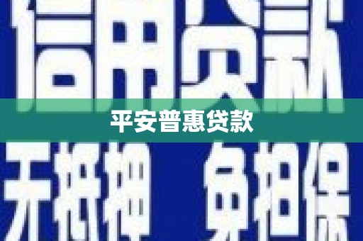 甘井子平安普惠贷款