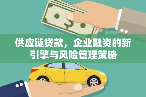 甘井子供应链贷款，企业融资的新引擎与风险管理策略