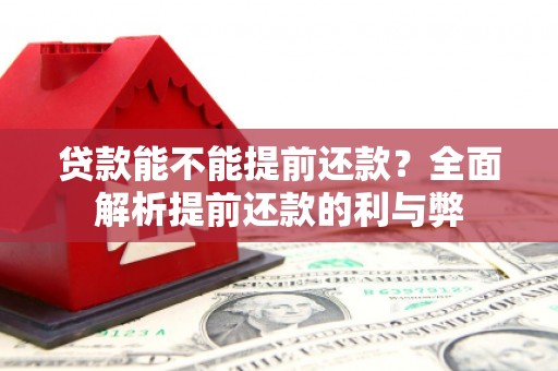 甘井子贷款能不能提前还款？全面解析提前还款的利与弊