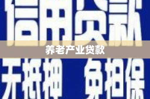 甘井子养老产业贷款