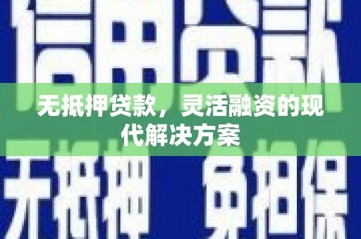 甘井子无抵押贷款，灵活融资的现代解决方案